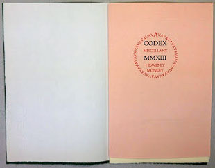 A Codex Miscellany MMXIII book